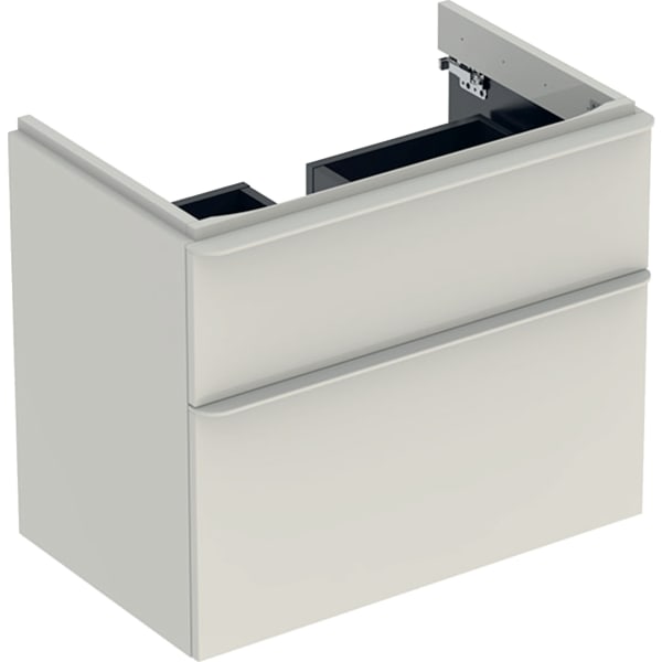 Geberit Smyle US für WT, eckig, m. 2 Schubl. 73,4x61,7x47cm, sand-grau