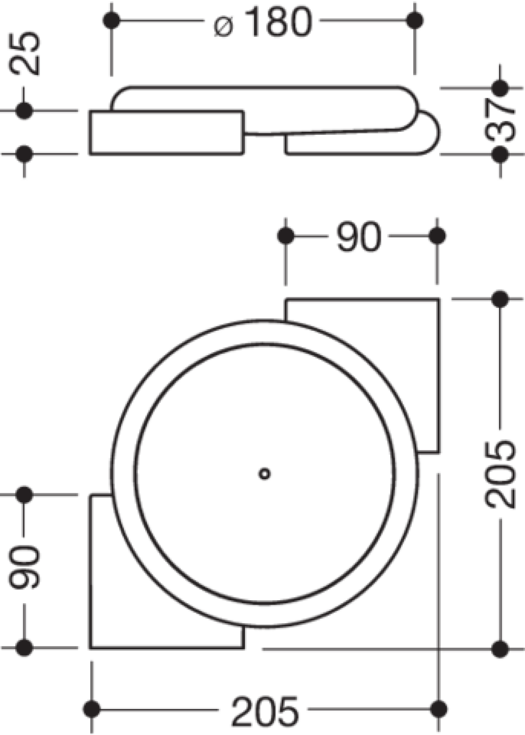 HEWI Eckablage Ser 477 signalweiß