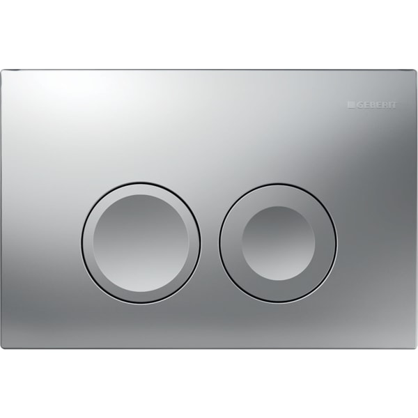 Geberit Delta25 BetPl., für 2-Mengen-Spülung Round, mattverchromt Geberit Delta25 BetPl., für 2-Mengen-Spülung Round, mattverchromt