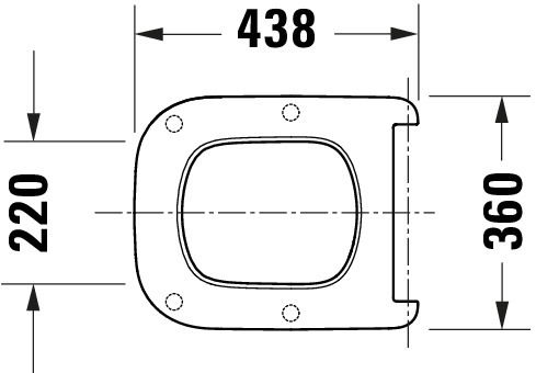 Duravit Univ. WC-Sitz Eckig Tief 434mm Ülap. Absenkaut.,abnehmb.,Scharn. Edelst.,Weiß