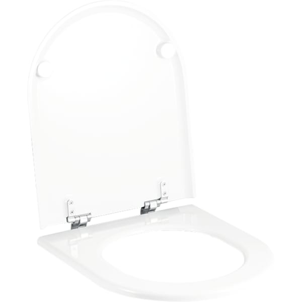 Geberit Courreges WC-Sitz, weiß Scharniere verchromt