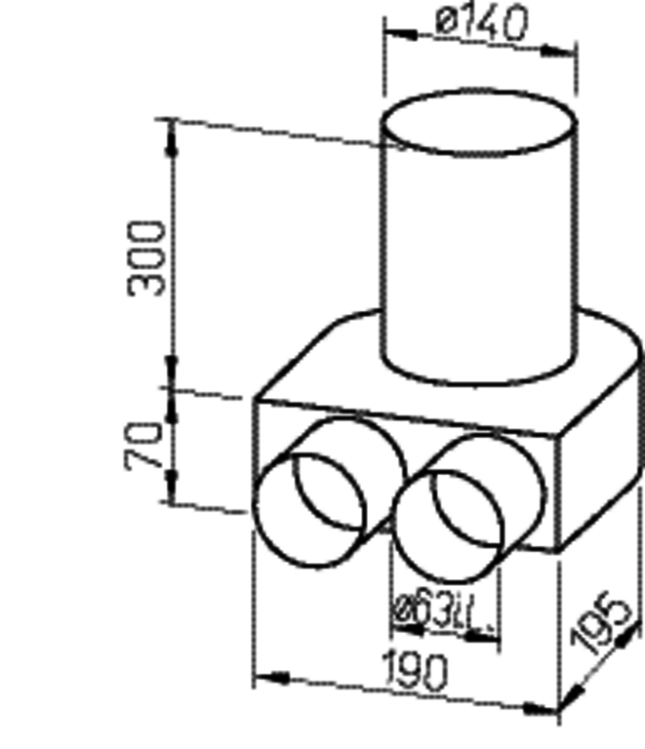 Helios FRS-BKGS 2-63 Bodenkasten-Set, 2 x DN 63 mm