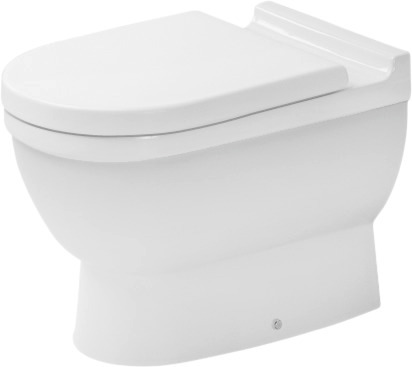Duravit Starck 3 Stand-WC,Tiefsp.,570mm,Riml. Abgang waagr.,Weiß Hochglanz