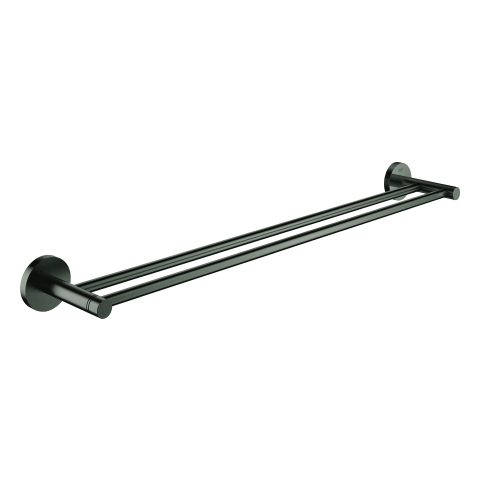 GROHE Doppel-Badetuchhalter Essentials 40802_1 654mm hard graphite gebürstet