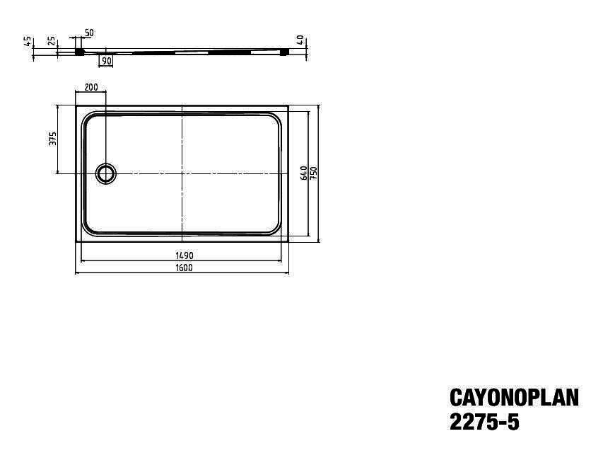KA DW CAYONOPLAN Mod.2275-5,750x1600mm, alpwm,Wt extrafl.