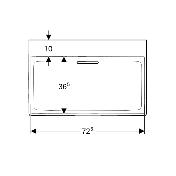 Geberit ONE Waschtisch 75x48cm, CleanDrain o. Hl., o. Ül., weiß, KeraTect/weiß glzd