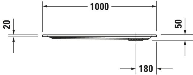 DU Starck Slimline Duschwanne, Rechteckig, 1000x900x50 mm, Weiß, Sanitä