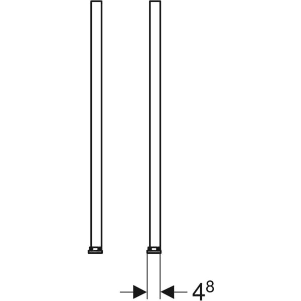 Geberit Duofix Set Fußverl. für Fußbodenaufbau 20-40 cm