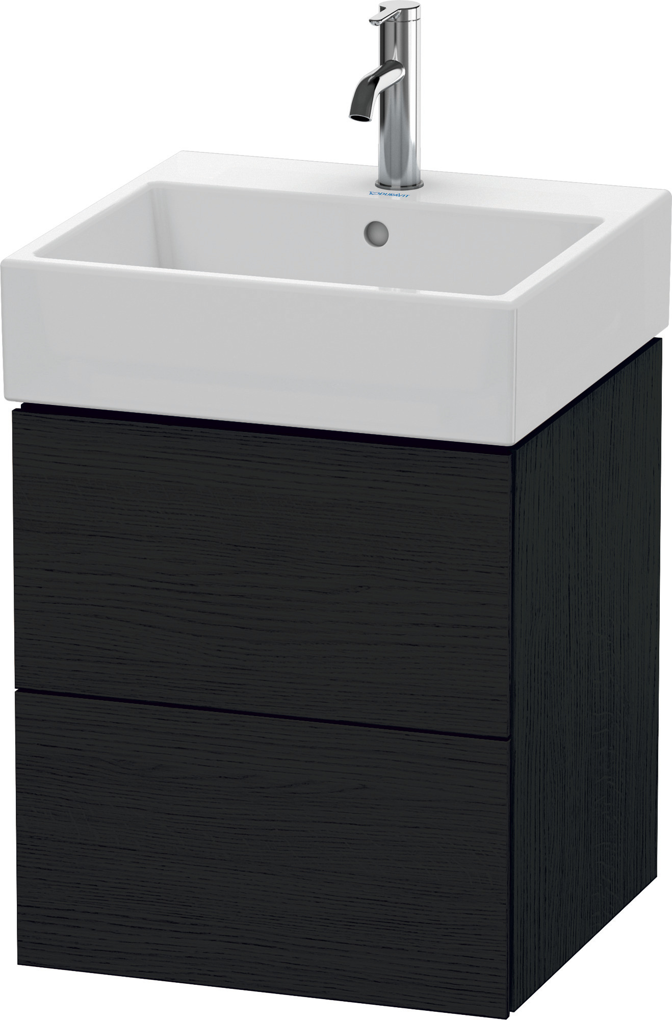 Duravit WTU L-Cube 544x484x459mm 2 Schubkästen, Eiche Schwarz