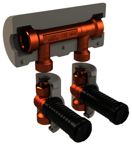 KEMPER KHS Venturi-Strömungsteiler-Gr.UP dynamisch, DN32, Abg.DN20, VAV DN15, IG