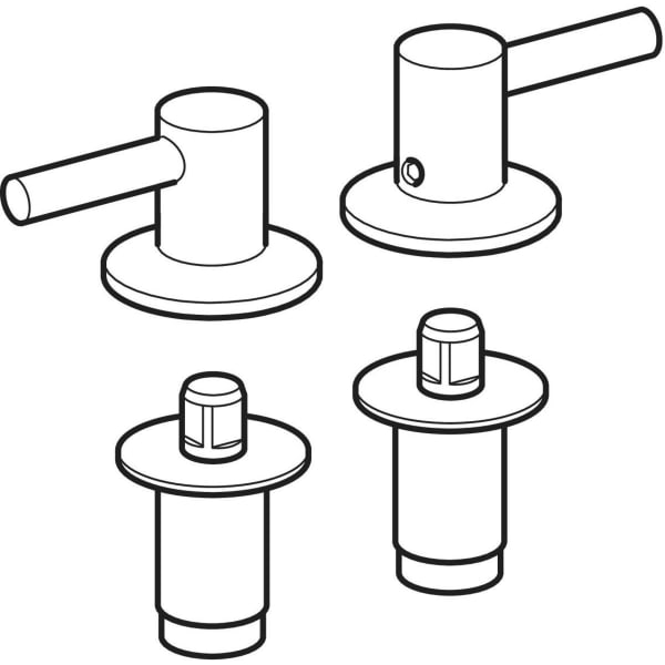 Geberit Set Scharniere für WC-Sitz (2 St.)