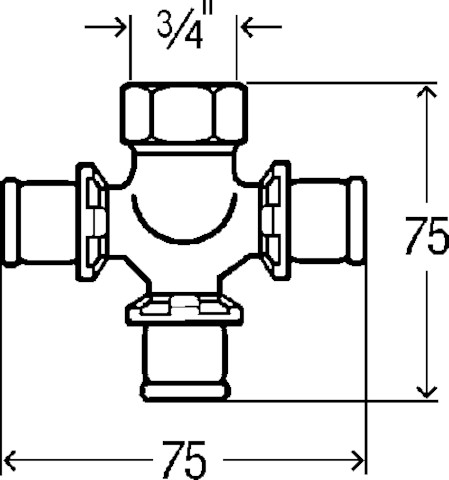 Viega Verteiler mit SC Sanfix P 2126.08 in 16mm x G3/4 - 3fach Rotguss