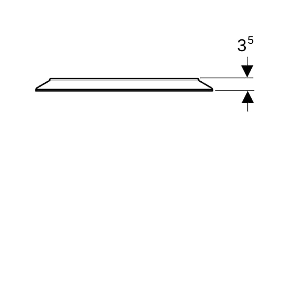 Geberit Option LSP, rund, direkte Bel. u. ind. Bel., d:50cm