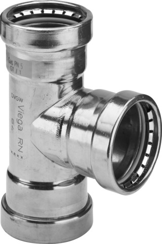 Viega T-Stück Profipress G XL 2618XL für Gas in 64,0mm Kupfer
