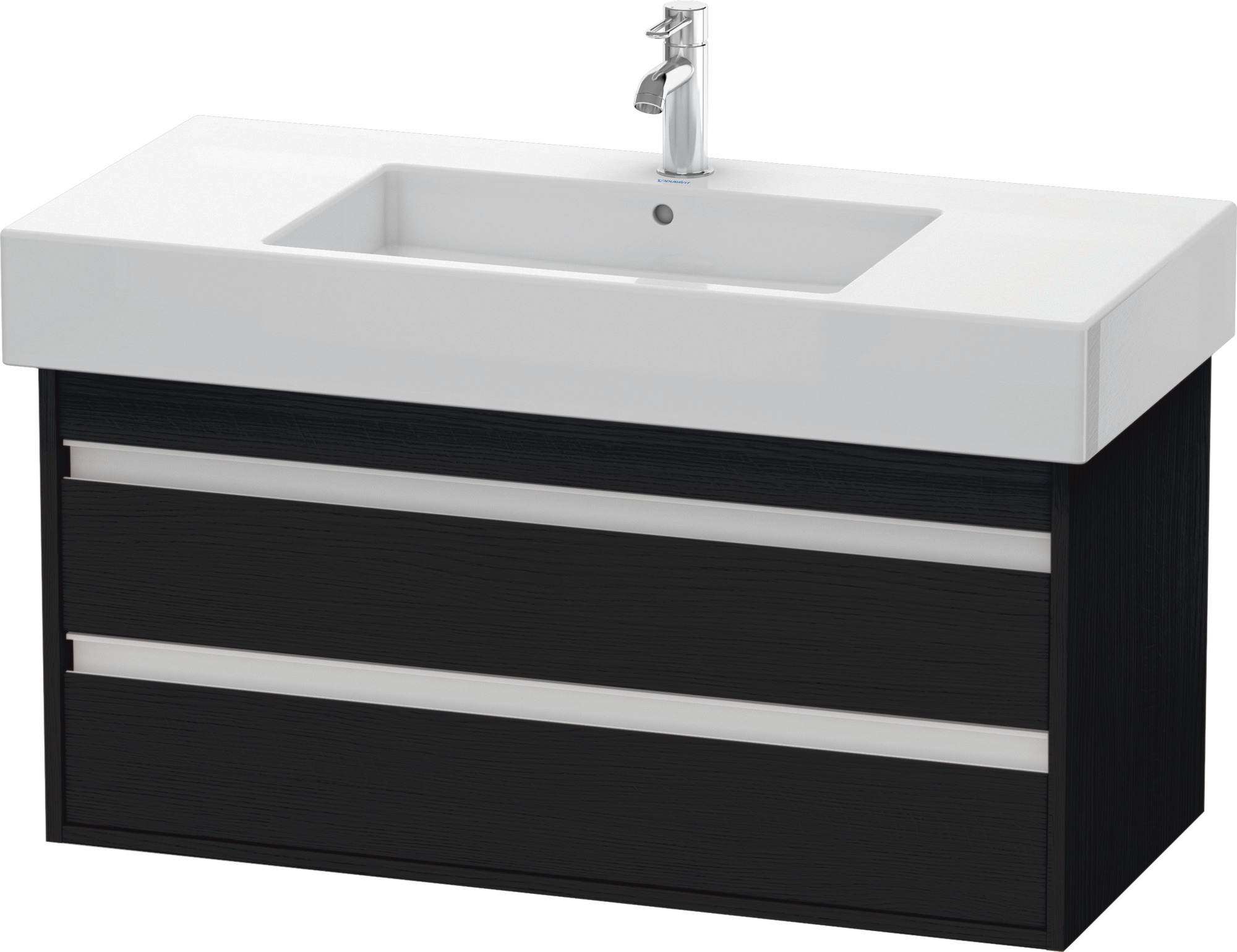 Duravit WTU wandhängend Ketho 455x1000x480mm 2 SchKa, für 032910, Eiche Schwarz