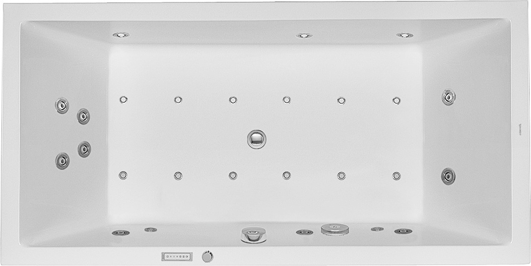 Duravit Whirlwanne Starck 1800x900mm Einbauvers.,2 RS,m.ÜL,Combi E,weiß