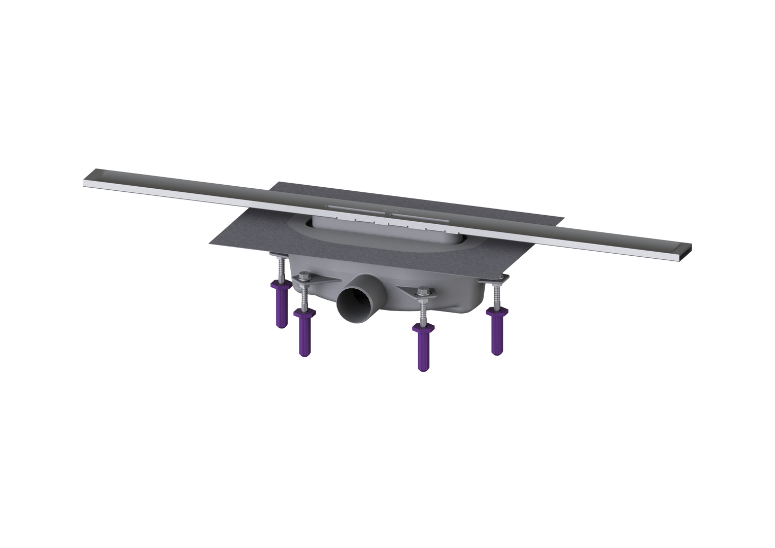 KESSEL-Duschrinne Linearis Infinity 90 L: 800 mm, DN 50, Edelstahl gebürstet
