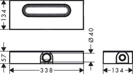 Hansgrohe uBox Universal GK für Duschrinnen  Ablaufgehäuse für flache Installation