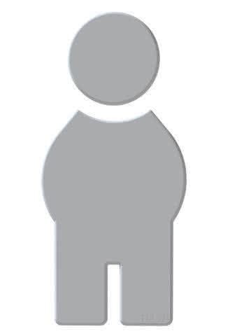 HEWI Symbol Mann Ser 801, selbstklebend signalweiß