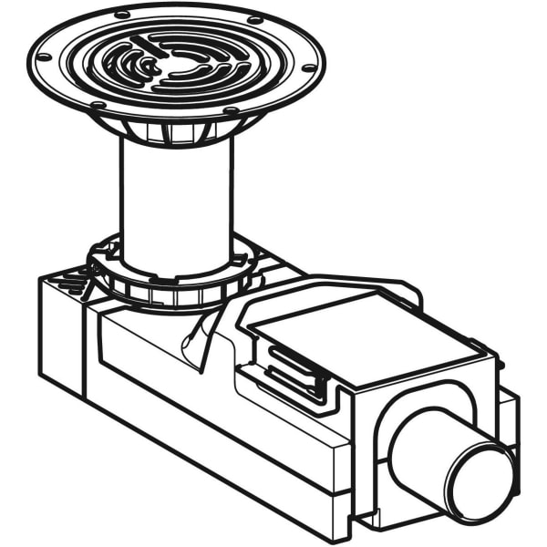 Geberit DBD-Abl. f. Bodenblg. Vinyl (PVC), Estrichhöhe am Einl. 114-215 mm d=50mm