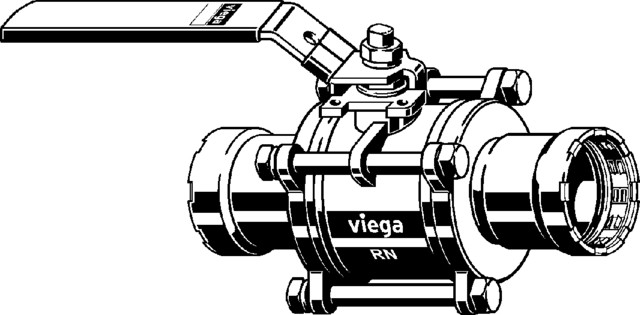 Viega Kugelhahn mit SC Easytop 4275.8 in 1/2 Zoll Stahl unlegiert