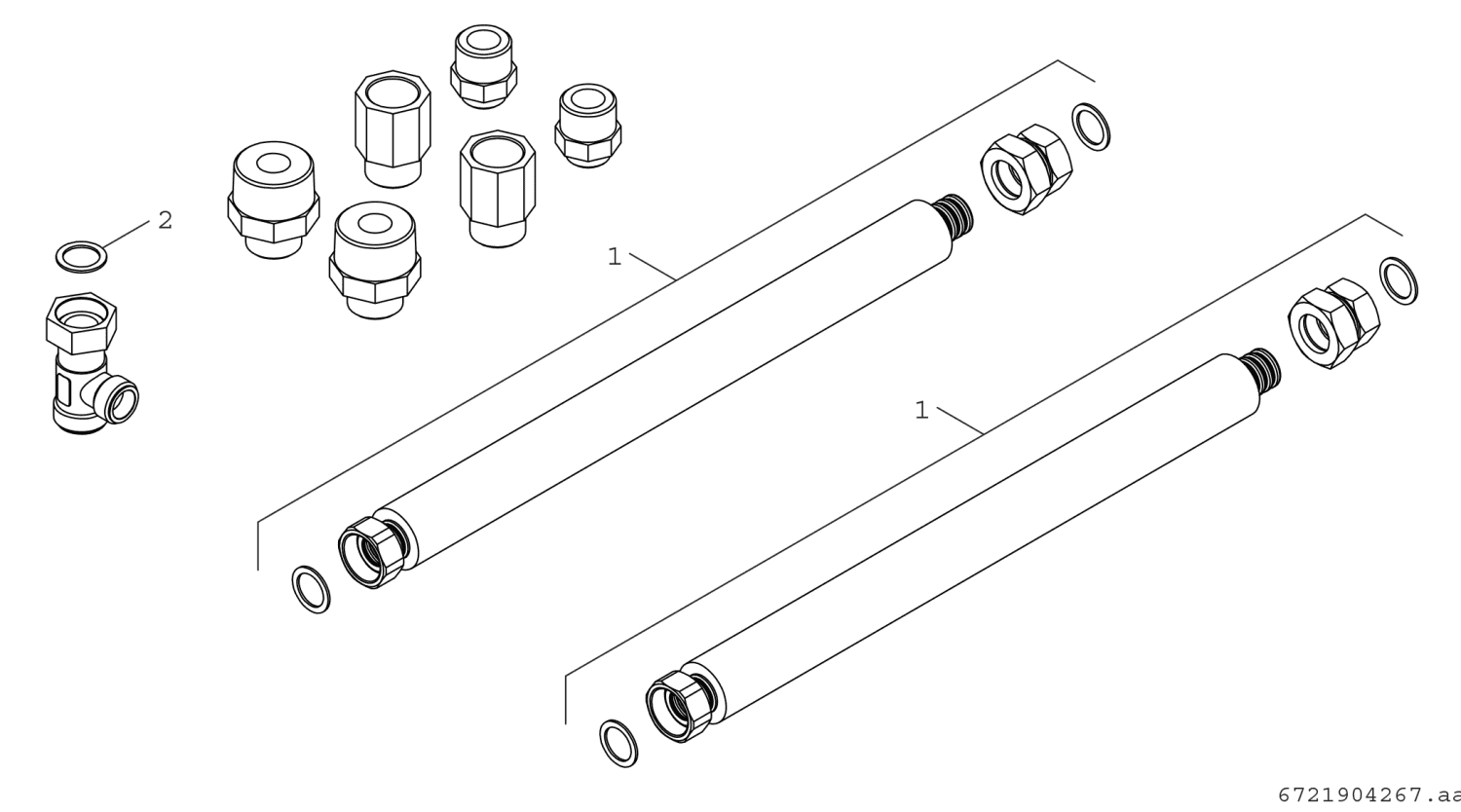 BOSCH Installationszubehör CS 39 Anschlussrohrsatz Puffer, flexibel, L=2m