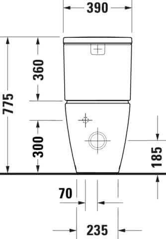 DU SWC Kombi D-Neo 650mmm, Weiß rimless, f.SPK, TS, Abgang Vario