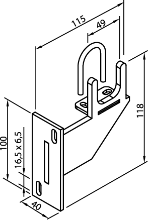 Zehnder Zubehör Wandkonsole WMORV-B2, weiß RAL 9016