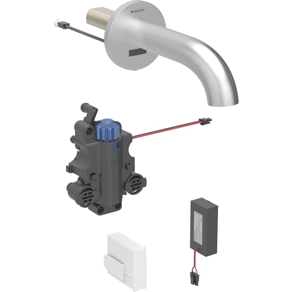 Geberit Piave WT-Arm., Wandmontage, Batterie f. UP-Funkt.Box, Therm.Mi.,L:22cm, edst.