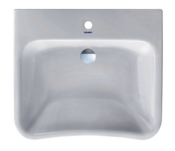 DU Waschtisch DuraStyle Vital Med 650 mm ohne ÜL, mit HLB, 1 HL, weiß
