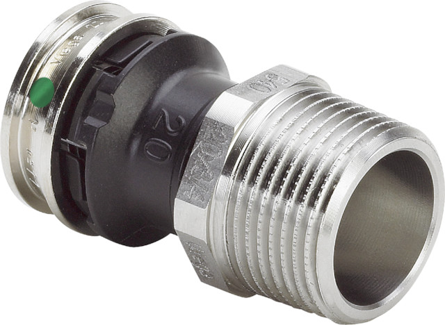 Viega Übergangsstück mit SC Raxinox 4411 in 16mm x R1/2 Stahl nichtrostend