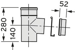 Vaillant Revisionselement für starre Abgasleitung DN 130, PP