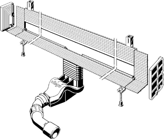 Viega Wandablauf Advantix Vario 4967.10 in 300-1200mm Kunststoff