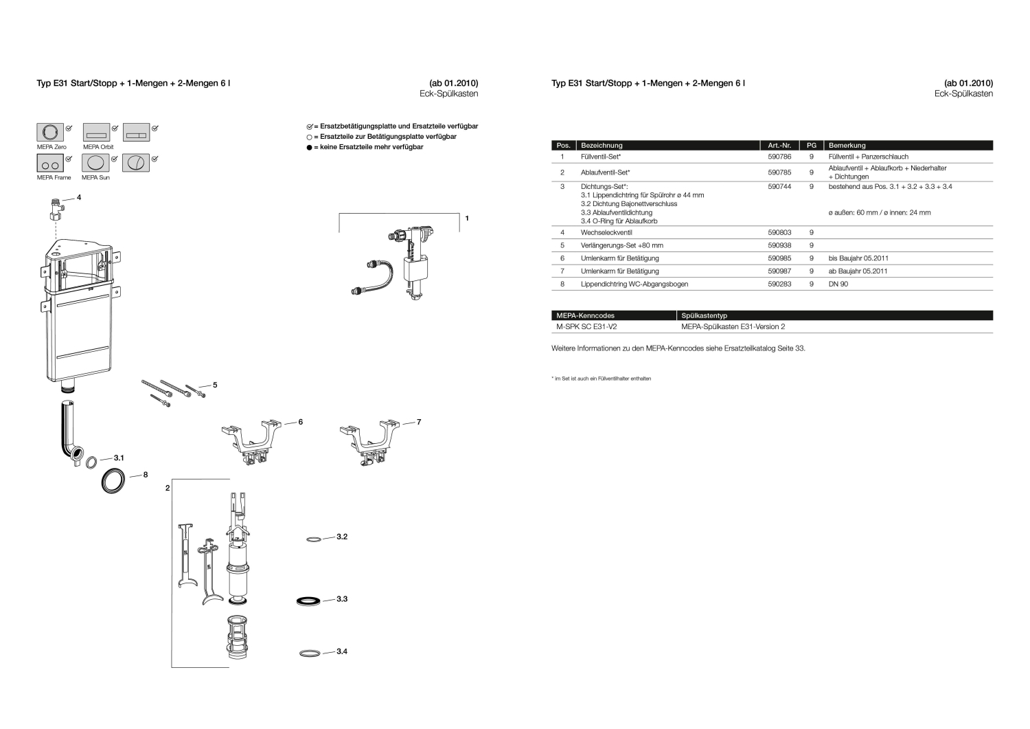 nextVIT Eck-WC-Element Typ E31 SBH 120