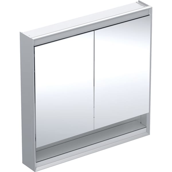 Geberit ONE Spiegelschrank mit Ni/Comf.Light 2 Türen, AP-Mont., 90x90x15cm, alu.