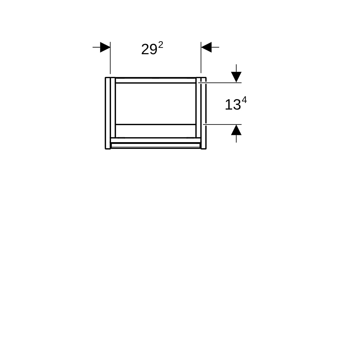 Geberit Renova Plan US für HWB, mit 1 Tür 32,4x60,6x23cm, sandgrau/l. seidenmatt
