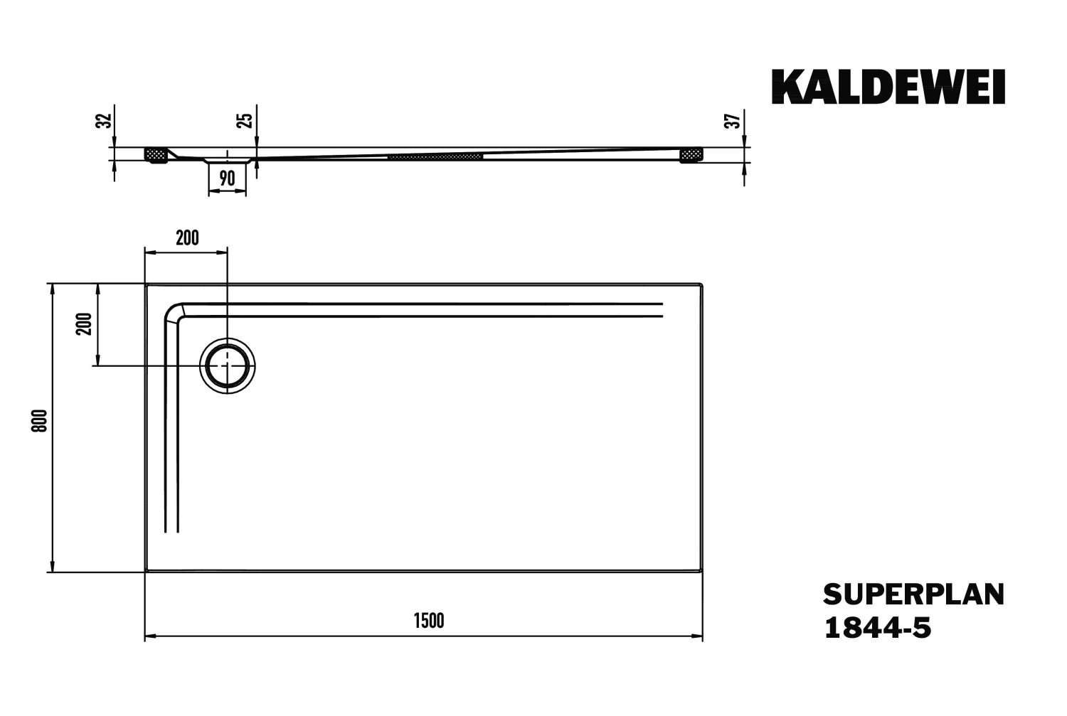 KA DW SUPERPLAN Mod.1844-5,800x1500mm, alpwe,IG,Wt extrafl.
