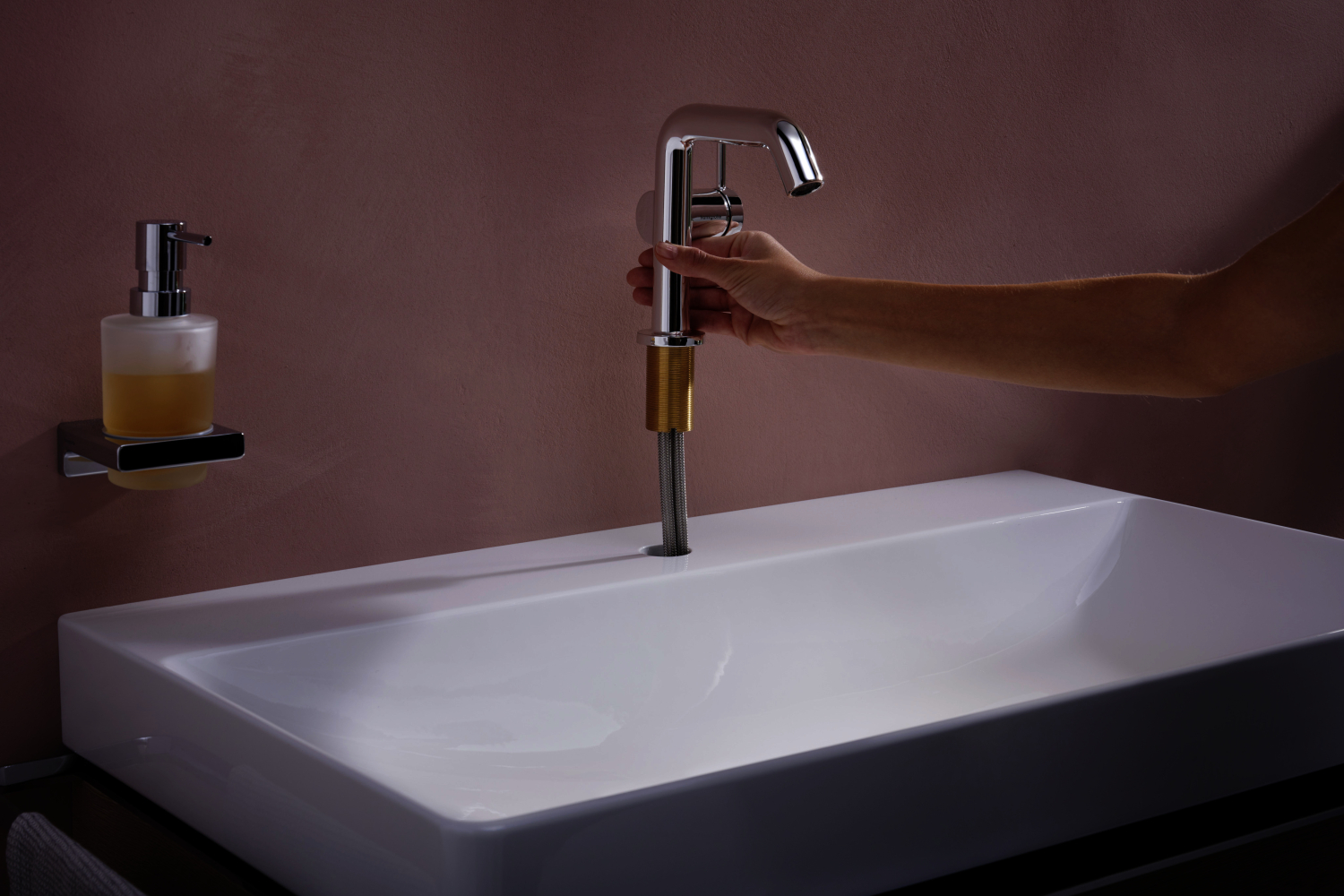 Hansgrohe WTM 110 Tecturis S Fine CoolStart mit Push-Open Ablaufgarnitur chrom