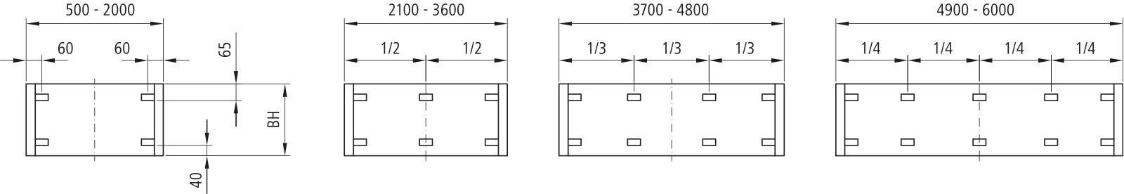 Kermi Heizwand HHN Typ11 BH630x61x1000mm QN1105,weiß,6bar,m.Abd.,AB12,LH540