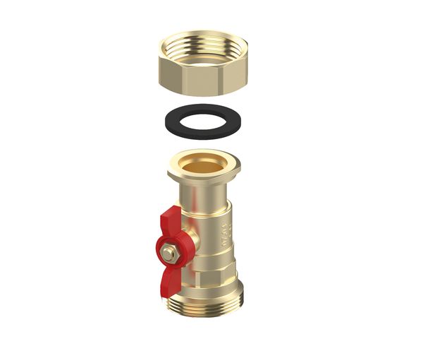 Flamco Pumpenkugelhahn 1 1/2" AG, kopl. UWM + Dichtung