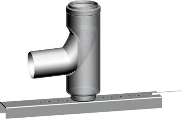 Wolf Stützbogen einwandig DN60, 87 Grad, mit Auflageschiene Wolf Stützbogen einwandig DN60, 87 Grad, mit Auflageschiene