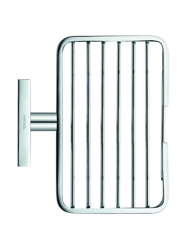DU Karree Seifenschale, Chrom, 120x140x65 mm, Material: Messing, Glas