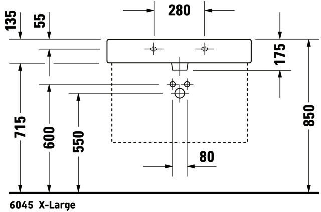 DU Waschtisch Vero 800 mm mit ÜL, mit HLB, 1 HL, weiß