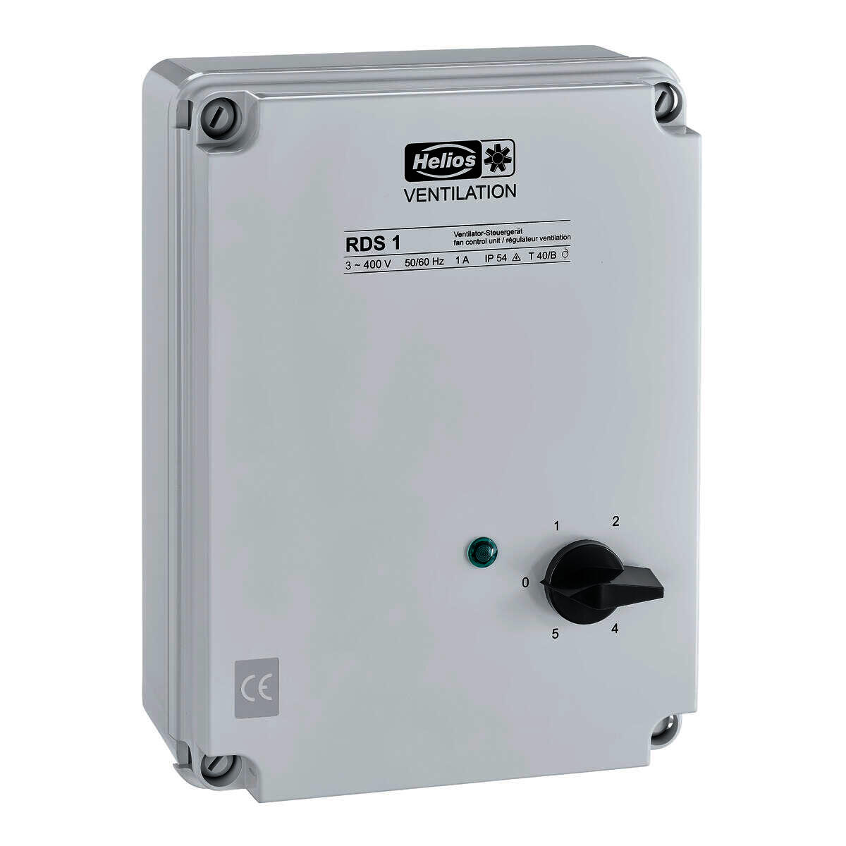 Helios RDS 1 Trafo-Drehzahlsteller mit Motorvollschutzeinr. 3-PH, 1,0 A