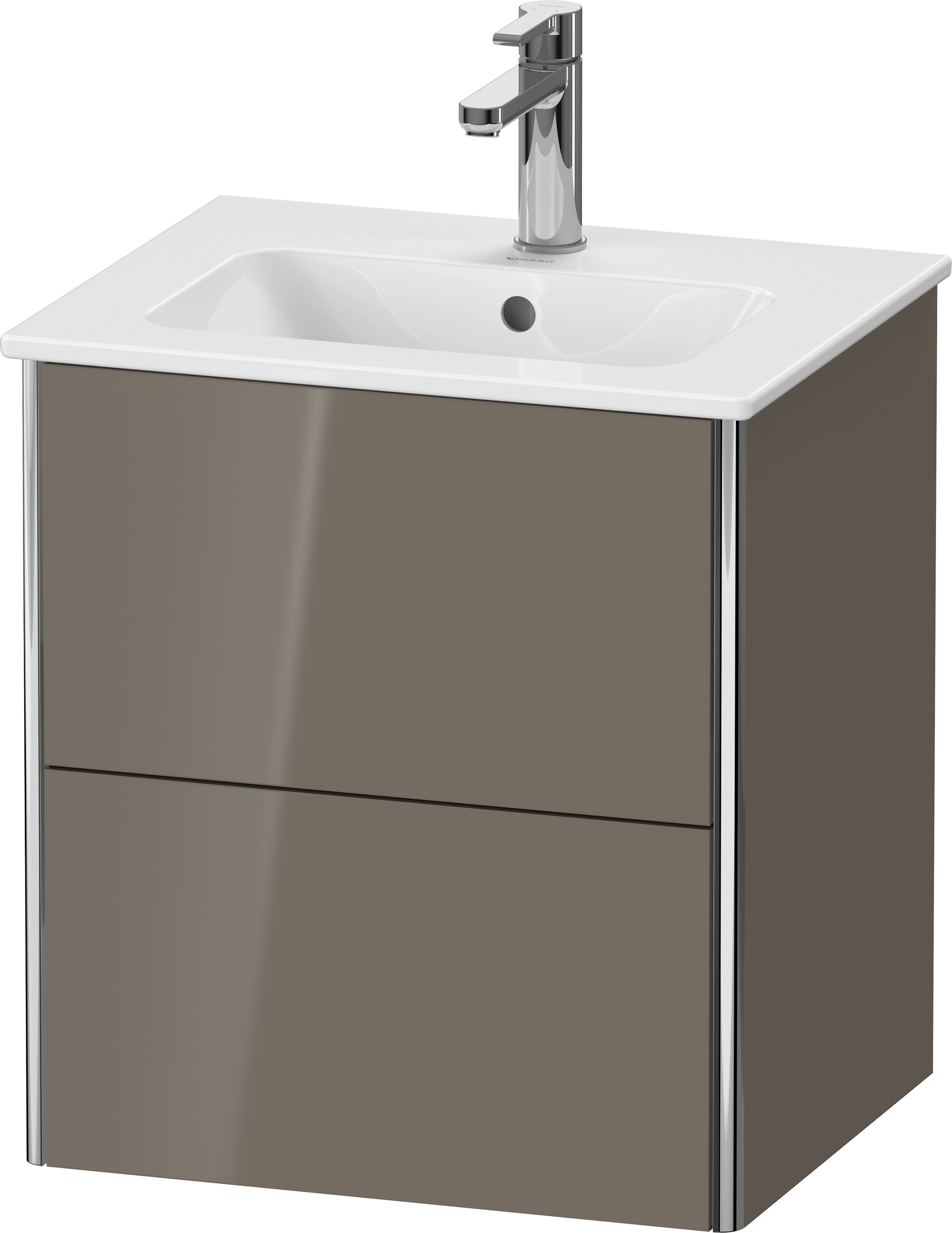 Duravit WTU XSquare wandhängend, 2 Schubk. 560x510x418mm, Flannel Grey Hochglanz