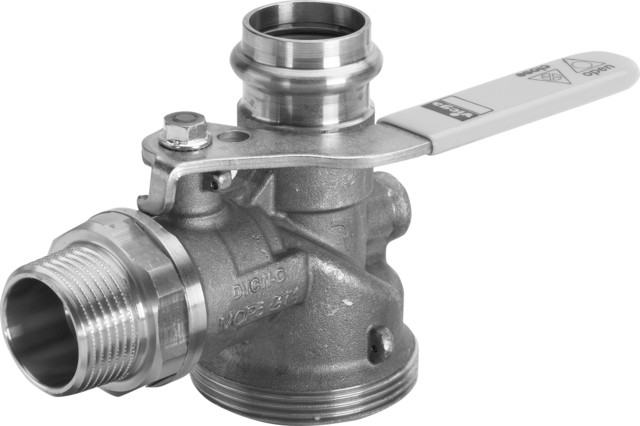 Viega Gaszähler-Kugeleckhahn 2644 in 28mm Messing