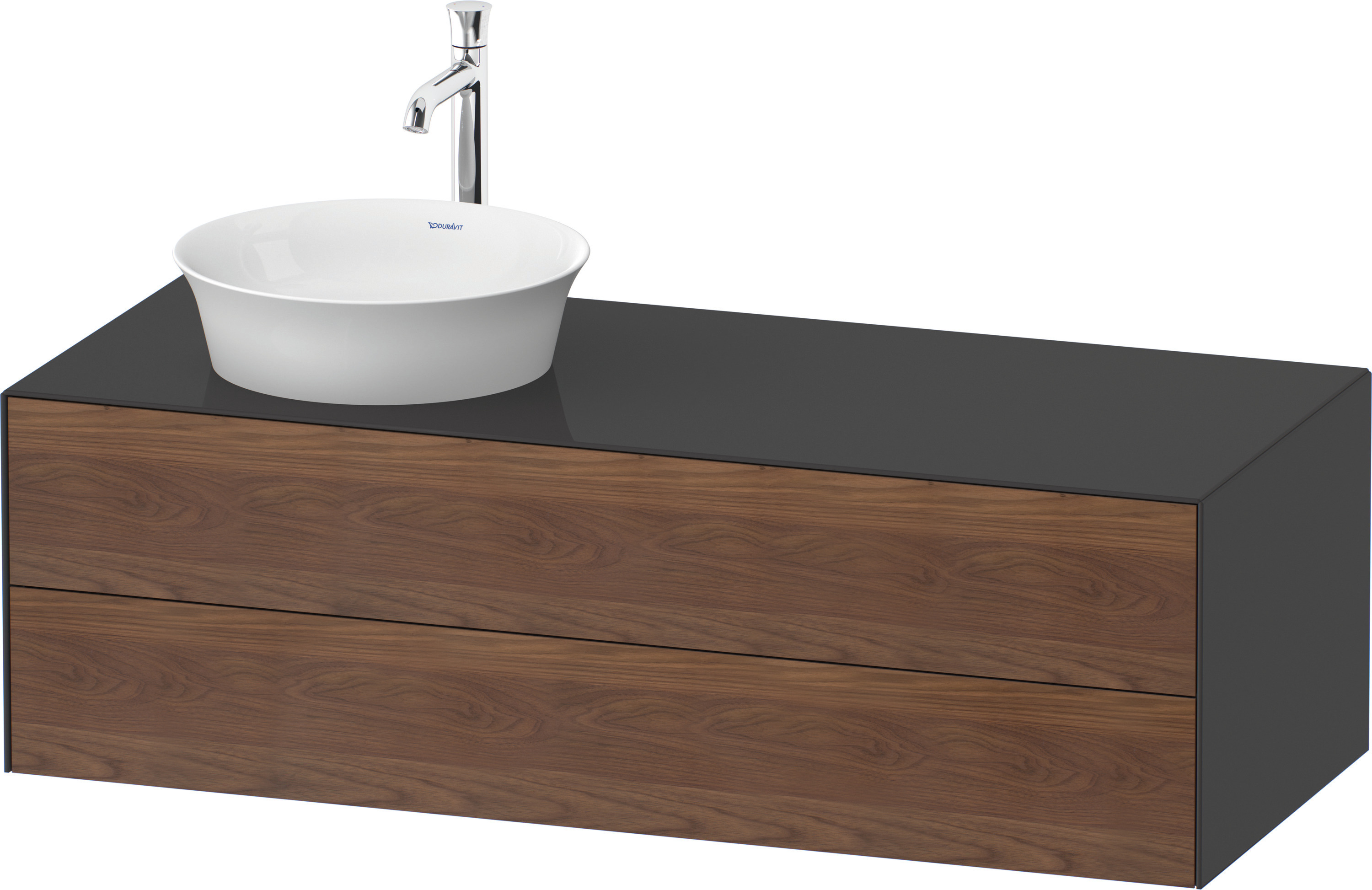 Duravit WTU White Tulip wandh,2 SchKa,B li. 408x1300x550mm,A.Nussb.M/Graphit HGL