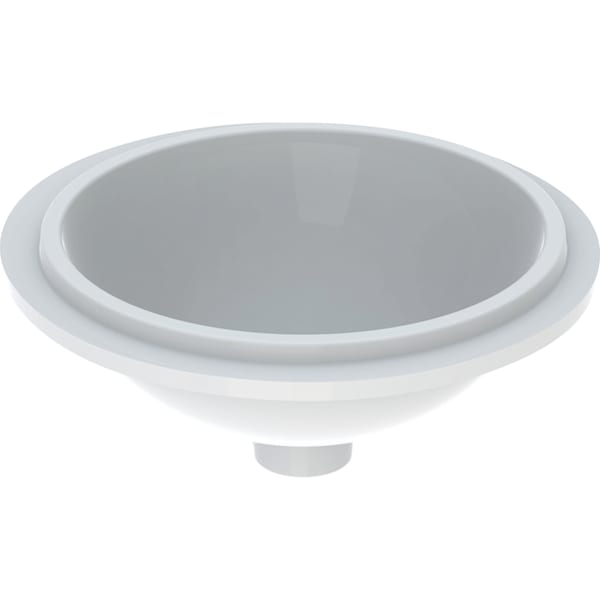 Geberit VariForm Unterbauwaschtisch, rund d:40,5cm, o. Hl, o. Ül., gl, weiß, Tect
