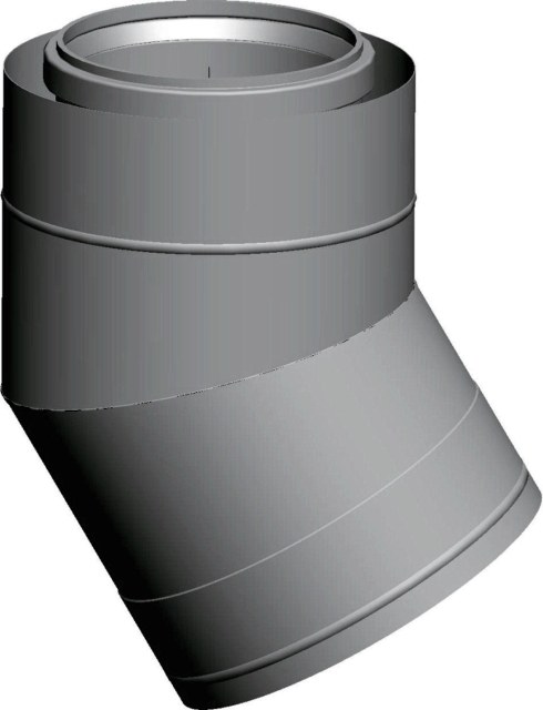 Wolf Abgasbogen DN200/300 konzentrisch 30 Grad, aus Edelstahl/PP Wolf Abgasbogen DN200/300 konzentrisch 30 Grad, aus Edelstahl/PP