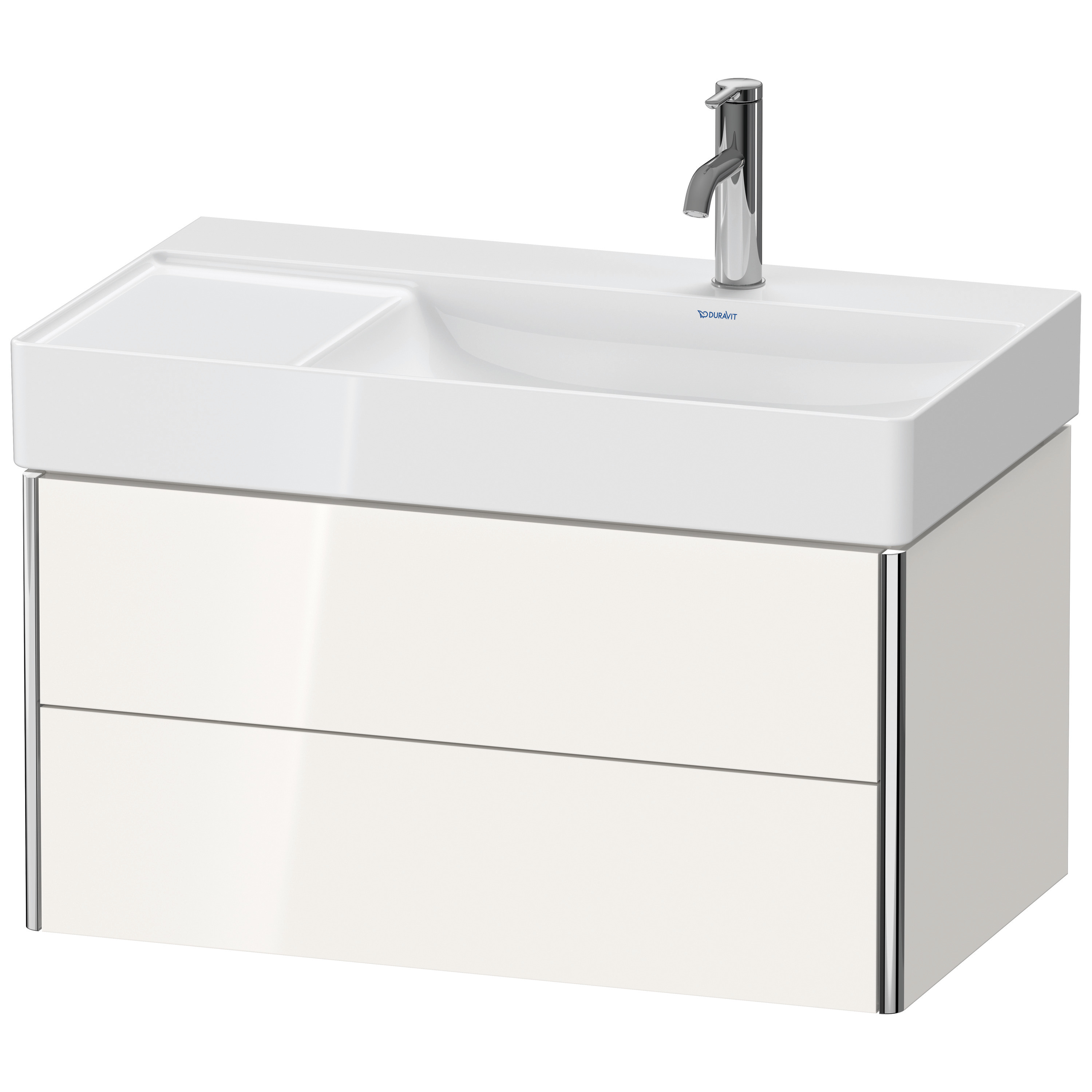 DU WTU XSquare wandhängend,397x784x460mm 2Schubkästen,weiß matt